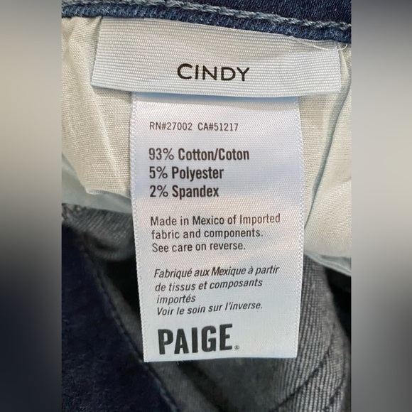 Paige Cindy High Waist Ankle Straight Leg Raw Edge Hem Jeans Size 29 Petite - Picture 11 of 14